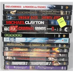 BUNDLE OF15 ASSORTED DVD'S