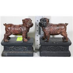 SET OF BULL DOG STATUES