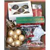 Image 1 : FLAT OF CHRISTMAS LIGHTS,BULBS,SNOWMAN ON SLED AND