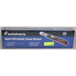 NEW ECLATORQ 3/8" DIGITAL MICROMETER TORQUE WRENCH