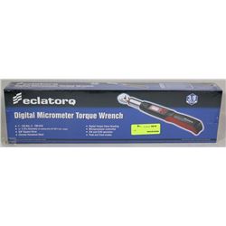 NEW ECLATORQ 3/8" DIGITAL MICROMETER TORQUE WRENCH