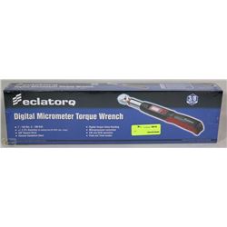 NEW ECLATORQ 3/8" DIGITAL MICROMETER TORQUE WRENCH