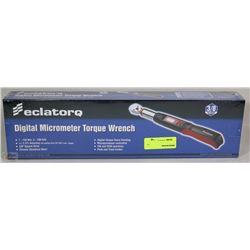 NEW ECLATORQ 3/8" DIGITAL MICROMETER TORQUE WRENCH