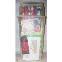 RUBBERMAID WRAPPING PAPER TOTE ,FULL OF WRAPPING