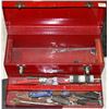 Image 1 : SMALL SIZE  RED TOOLBOX WITH CONTENTS