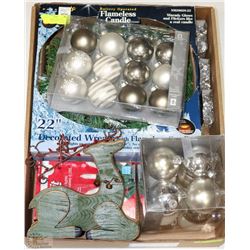 XL FLAT OF NEW CHRISTMAS DECORATIONS,FLAMELESS