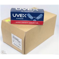 CASE OF 10 UVEX MATTE BLACK SAFETY GLASSES