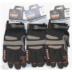 LOT OF 3 PROFLEX HAND PROTECTION FULL FINGER