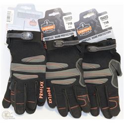 LOT OF 3 PROFLEX HAND PROTECTION FULL FINGER