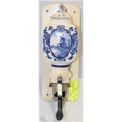 ANTIQUE WALLMOUNT DE VE HOLLAND DELFT COFFEE