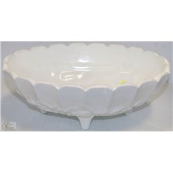 LARGE MILK GLASS FRUIT BOWL