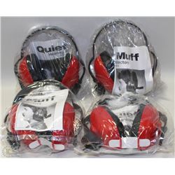 LOT OF 4 QUIET MUFF HEARING PROTECTORS