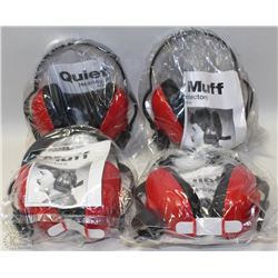 LOT OF 4 QUIET MUFF HEARING PROTECTORS