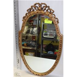 DECORATIVE GOLD TRIM ENTRY MIRROR