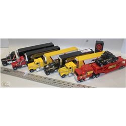 FLAT OF DIE CAST SEMI TRUCKS