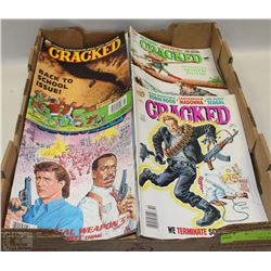 FLAT OF 33 VINTAGE CRACKED MAGAZINES