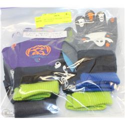 6 PACK OF GLOW IN THE DARK CHILDRENS GLOVES