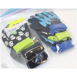 6 PACK OF GLOW IN THE DARK CHILDRENS GLOVES