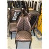 Image 1 : LOT OF 8 BROWN VINYL DINING CHAIRS