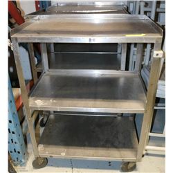 LOT OF 3 S/S CARTS ON CASTORS