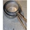 Image 1 : 4 LARGE TO SMALL SAUCE PANS