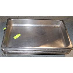 LOT OF SEVEN 2.5" SHADDOW FULL SERVING PANS