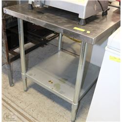 S/S SQUARE PREP TABLE WITH BOTTOM SHELF