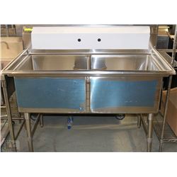 NEW COMMERCIAL STAINLESS STEEL DOUBLE SINK WITH