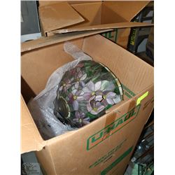 2 BOXES OF ASSORTED STAINGLASS HANGING LIGHTS