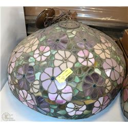 LARGE STAINGLASS HANGING LIGHT