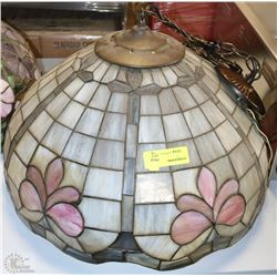 LARGE STAINGLASS HANGING LIGHT