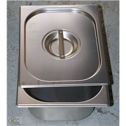 ME-07)S/S INSERT HALF SIZE 6" DEEP WITH LID