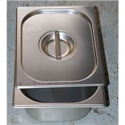 ME-07)S/S INSERT HALF SIZE 6" DEEP WITH LID