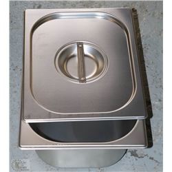 ME-07)S/S INSERT HALF SIZE 6" DEEP WITH LID