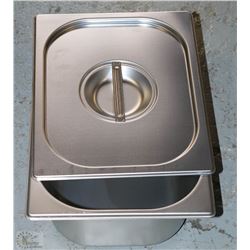 ME-07)S/S INSERT HALF SIZE 6" DEEP WITH LID