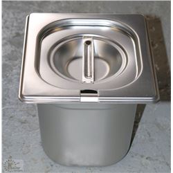 ME-08)S/S INSERT FOURTH SIZE 6" DEEP WITH LID