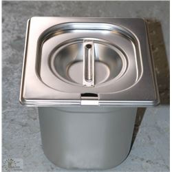ME-08)S/S INSERT FOURTH SIZE 6" DEEP WITH LID