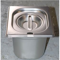ME-08)S/S INSERT FOURTH SIZE 6" DEEP WITH LID