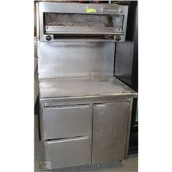 3' STAINLESS STEEL COUNTER WITH GARLAND SALAMANDER