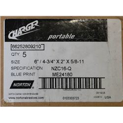 CASE OF NORTON CHARGER GRINDING WHEELS