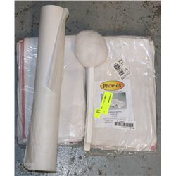 LOT OF WOVEN TOWELS AND MORE