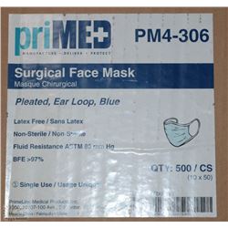 CASE OF SURGICAL FACEMASKS - 500 IN A CASE