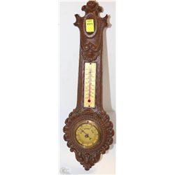 15" WOODEN THERMOMETER/BAROMETER COMBO