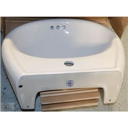 GERBER 1 HOLE PEDESTAL SLAB "WHITE" (SLAB ONLY)