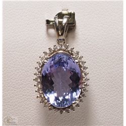 #2-14K GOLD TANZ(4.8CT) & DIA(0.22CT) PENDANT