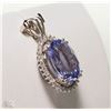 Image 2 : #2-14K GOLD TANZ(4.8CT) & DIA(0.22CT) PENDANT