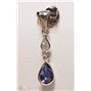 Image 1 : #7-14K GOLD TANZANITE & DIAMOND(0.11CT) PENDANT