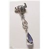 Image 2 : #7-14K GOLD TANZANITE & DIAMOND(0.11CT) PENDANT