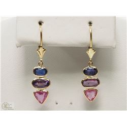 #21-14K GOLD SAPPHIRE(4.1CT) EARRINGS