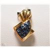 Image 1 : #27-18K GOLD SAPPHIRE(1.18CT) PENDANT